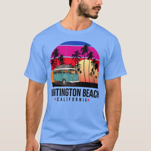 California Huntington Beach retro surfer T_Shirt