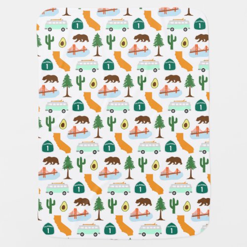 California Icons Baby Blanket