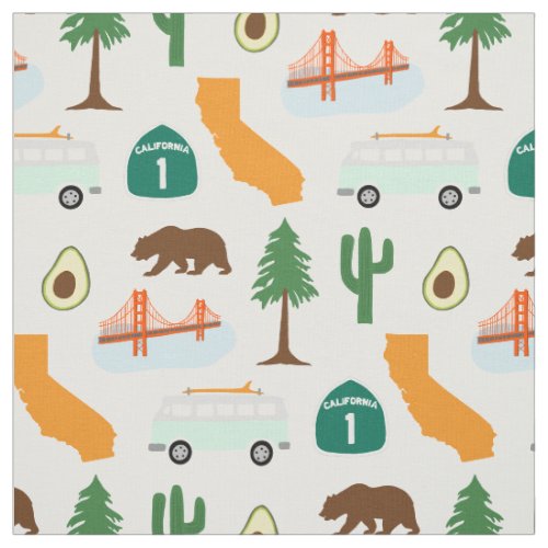 California Icons Fabric