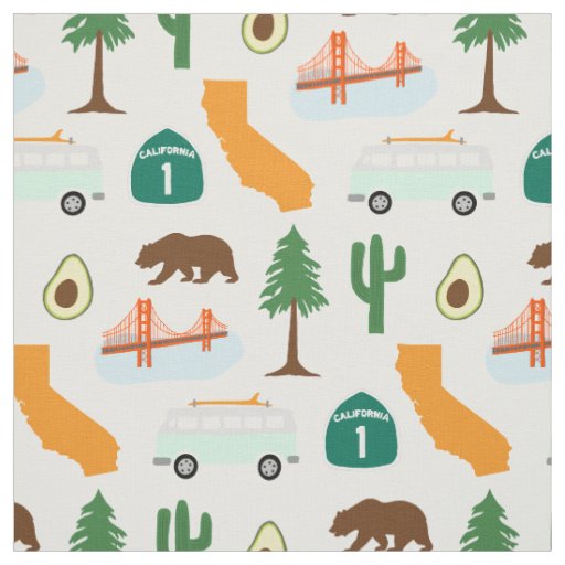 California Icons Fabric