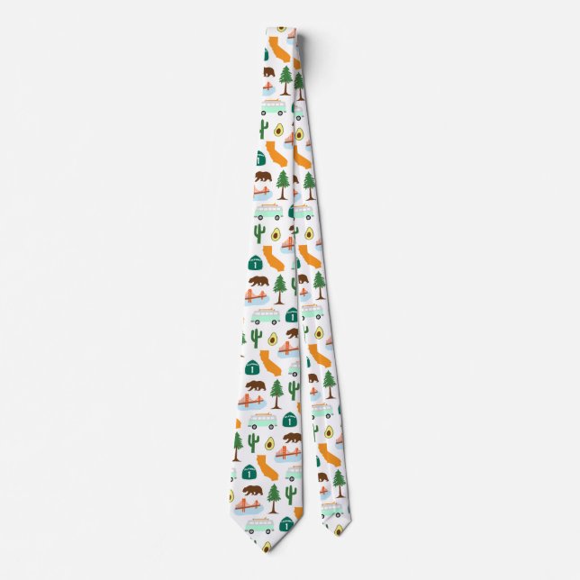 California Icons Neck Tie (Front)