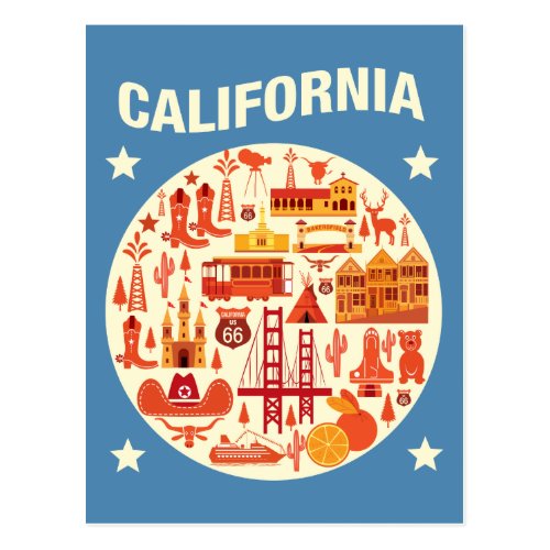 California Icons Postcard California Icons Postcard