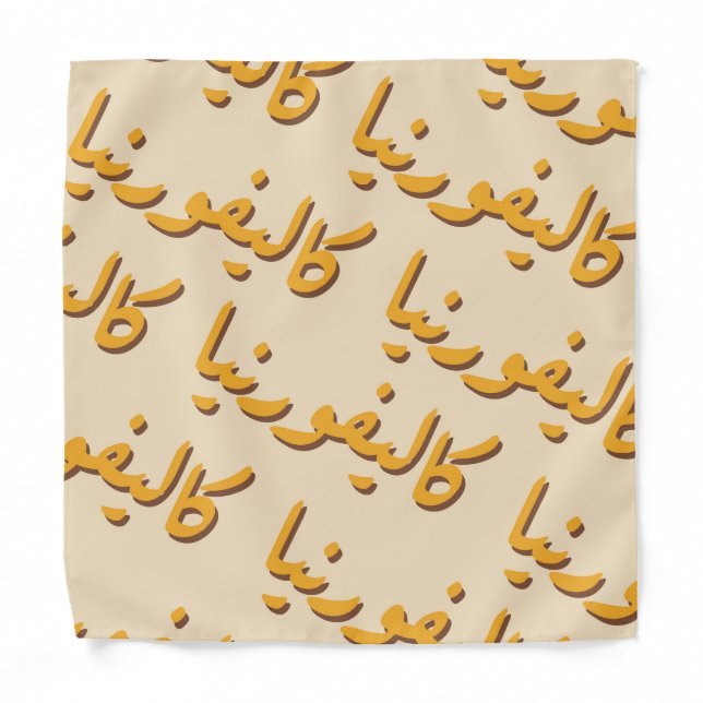 California in Arabic Bandana (Front)
