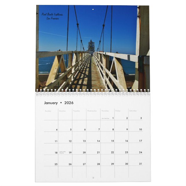 California in Color Calendar (Jan 2026)