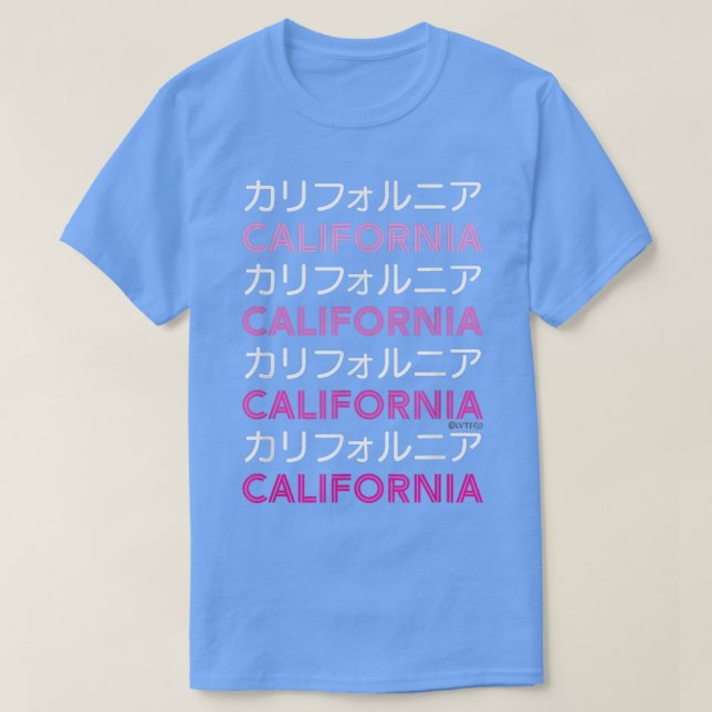 California in Japanese Katakana Word Minimalist  T-Shirt (Design Front)
