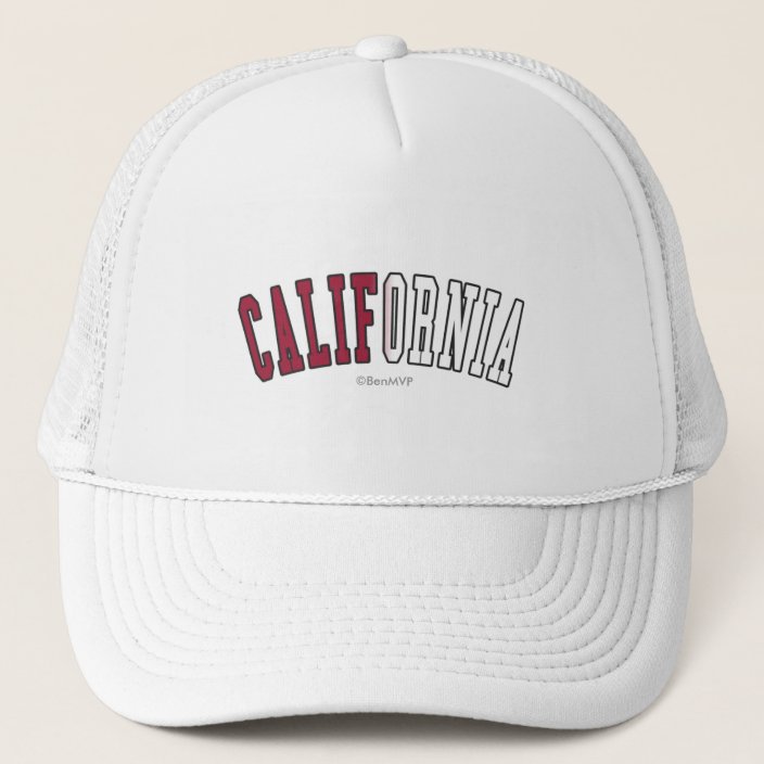California in State Flag Colors Trucker Hat