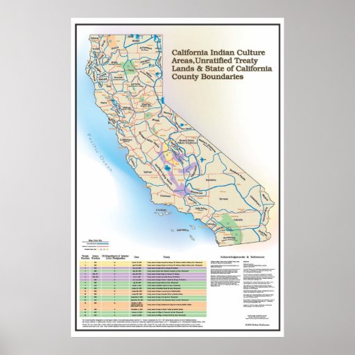 California Indian Culture Areas - Map Poster | Zazzle