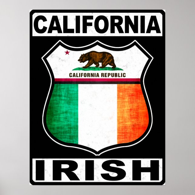 California Irish American Poster (Front)