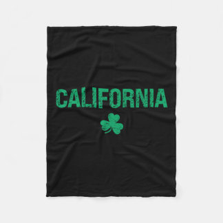California Irish Shamrock St Patrick's Day  Fleece Blanket