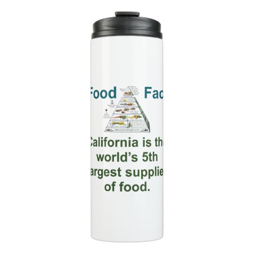 California Is The Worlds 5th Largest _ Food Fact Thermal Tumbler