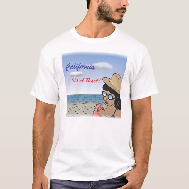 California- It's A Beach III T-Shirt (Front)