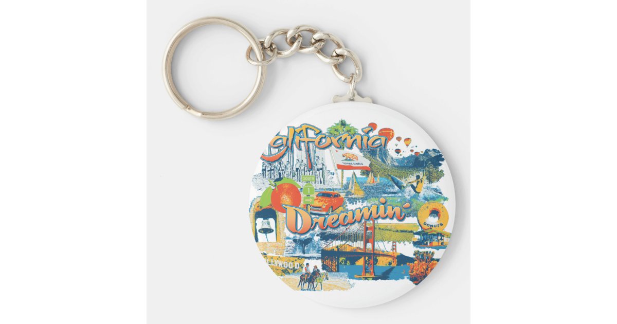 California Keychain Zazzle