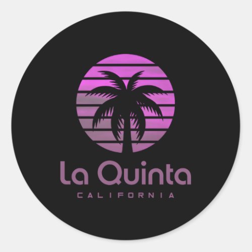 California La Quinta Classic Round Sticker