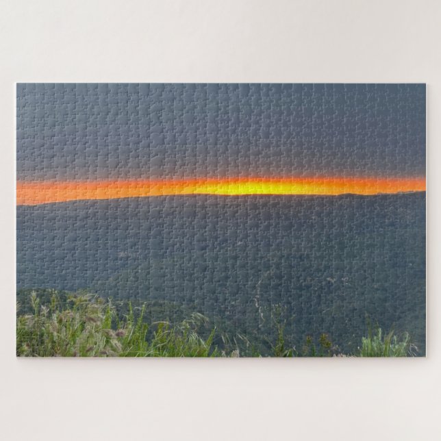California, Laguna Beach Mountain Sunset Jigsaw Puzzle (Horizontal)