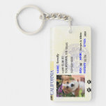 California License Pet Tag Keychain