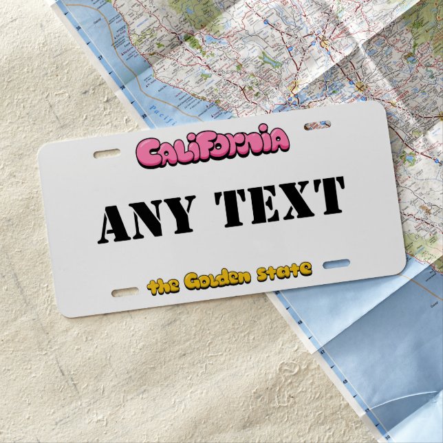 California License Plate (In Situ)