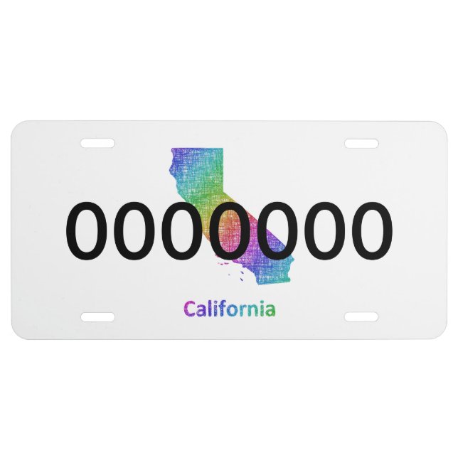 California License Plate (Front)