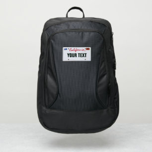 California License Plate (customizable) Backpack