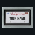 California License Plate (customizable) Belt Buckle<br><div class="desc">Please insert your name or any text you like</div>