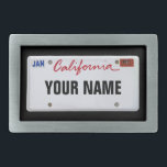 California License Plate (customizable) Belt Buckle<br><div class="desc">Please insert your name or any text you like</div>
