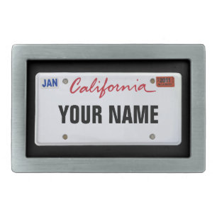 California License Plate (customizable) Belt Buckle