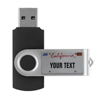 California License Plate (customizable) USB Flash Drive