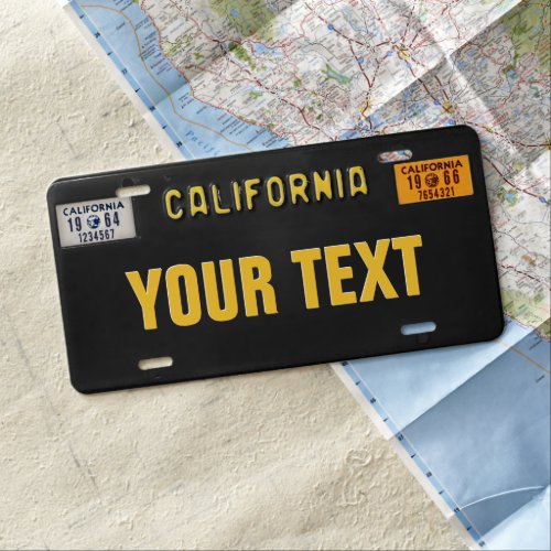 California License Plate from the 60s