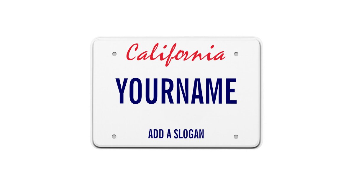 California License Plate (personalized) Magnet | Zazzle