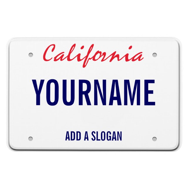 California License Plate (personalized) Magnet (Horizontal)