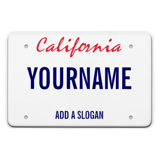 California License Plate (personalized) Vinyl Magnet | Zazzle