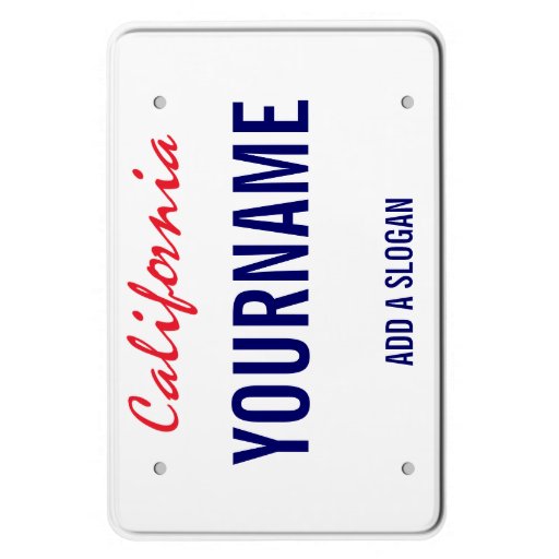 California License Plate (personalized) Vinyl Magnet | Zazzle