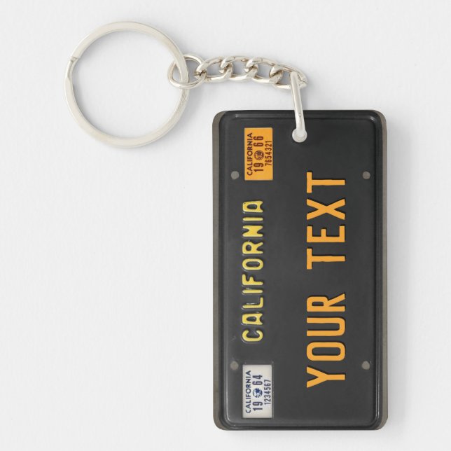 California LicensePlate from the 60s Keychain (Front)