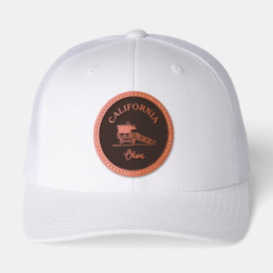 California Lifeguard Tower Leather Patch Hat