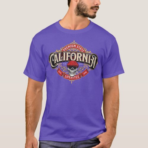 California lifestyle premium state vintage label T_Shirt