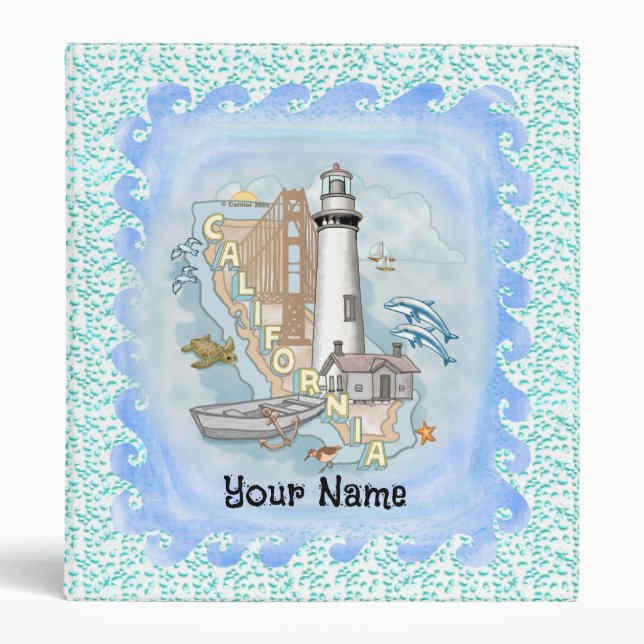 California Lighthouse 3 Ring Binder (Front)