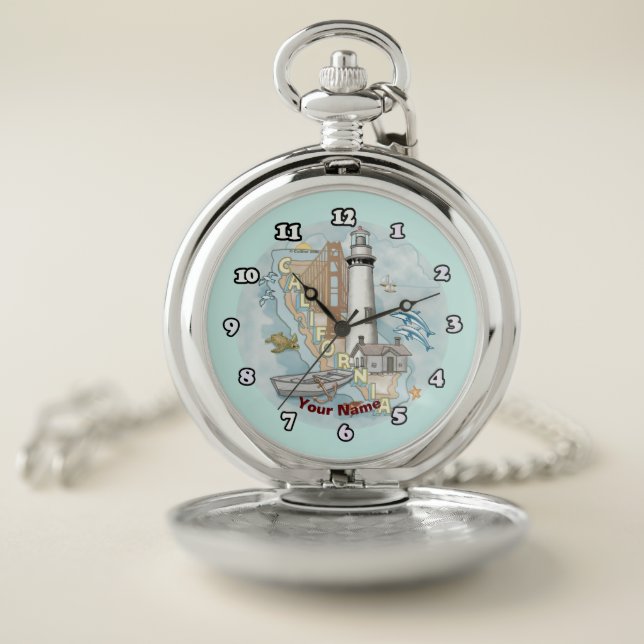 California Lighthouse Pocket Watch (Inside)