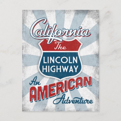 California Lincoln Highway Vintage America Postcard