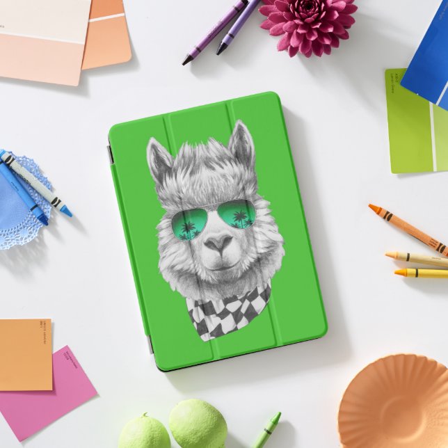 California llama iPad pro cover (Desk)
