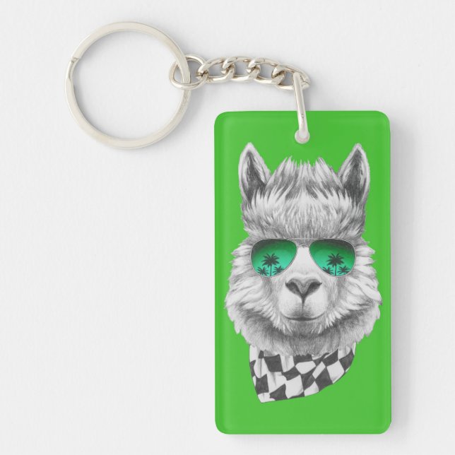 California llama keychain (Front)