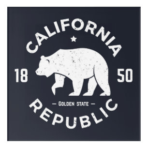 California Logo The Golden State Acrylic Print