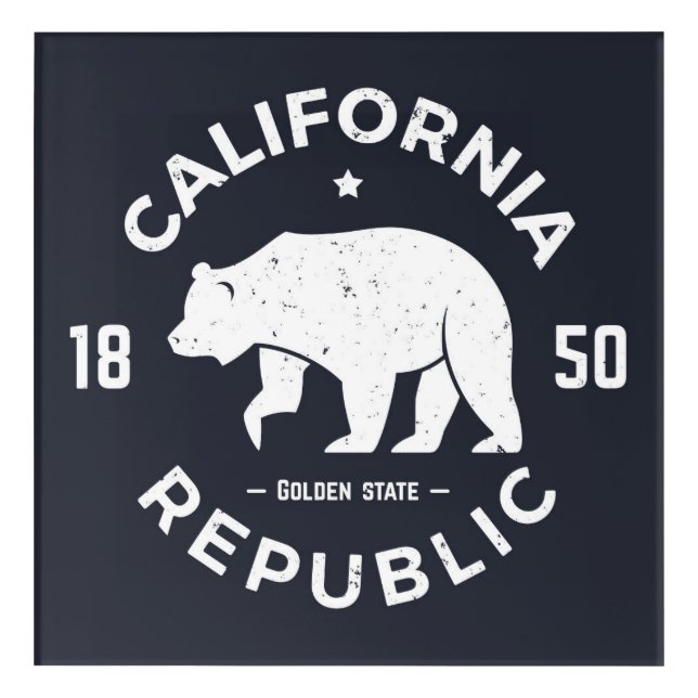 California Logo | The Golden State Acrylic Print (Front)