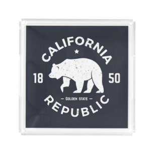 California Logo The Golden State Acrylic Tray