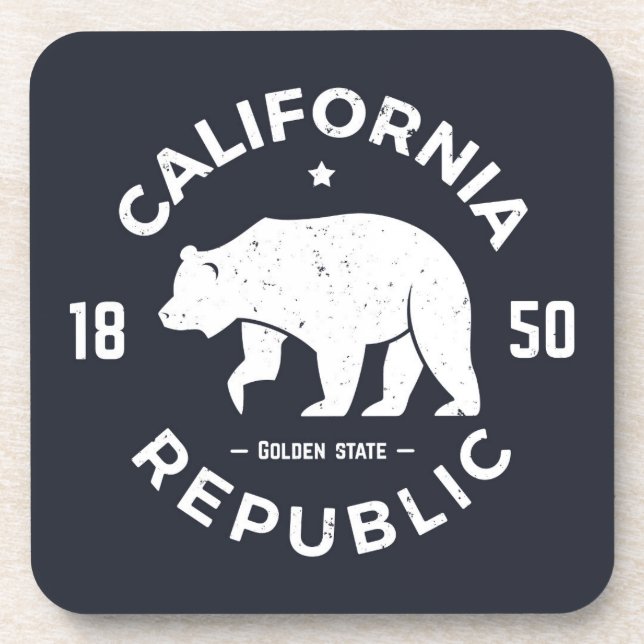 California Logo | The Golden State Beverage Coaster (Front)