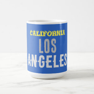 California Los Angeles City USA Retro Vintage Blue Coffee Mug