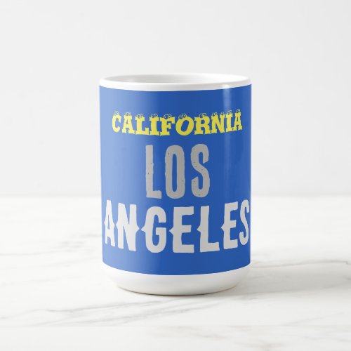 California Los Angeles City USA Retro Vintage Blue Coffee Mug