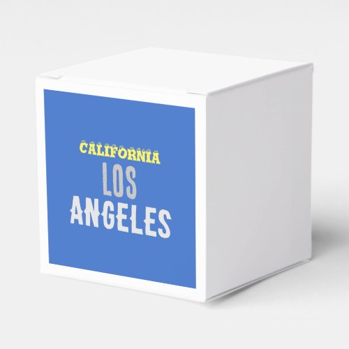 California Los Angeles City USA Retro Vintage Blue Favor Boxes