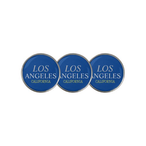 California Los Angeles City USA Retro Vintage Blue Golf Ball Marker