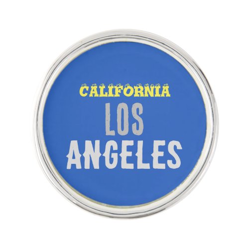 California Los Angeles City USA Retro Vintage Blue Lapel Pin