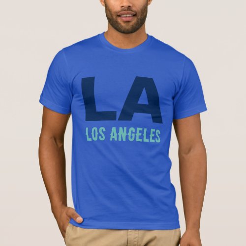 California Los Angeles City USA Retro Vintage Blue T_Shirt