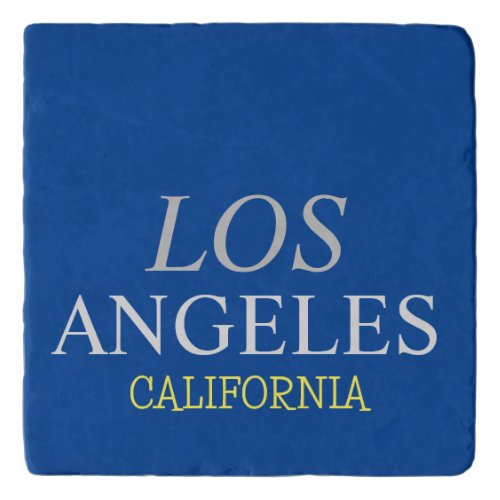 California Los Angeles City USA Retro Vintage Blue Trivet